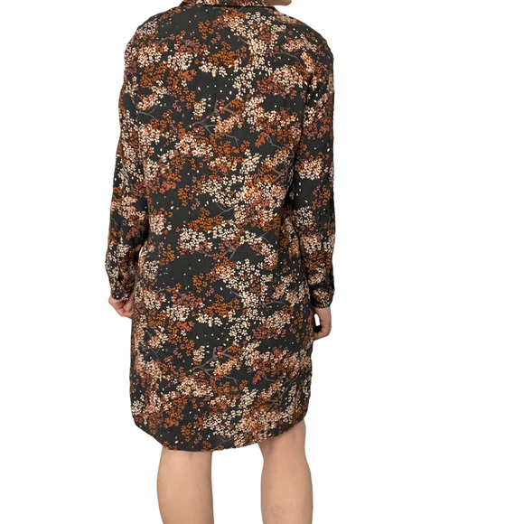 SCOTCH & SODA SHIRT DRESS VISCOSE Floral Print Women Size Medium - Picture 3 of 11